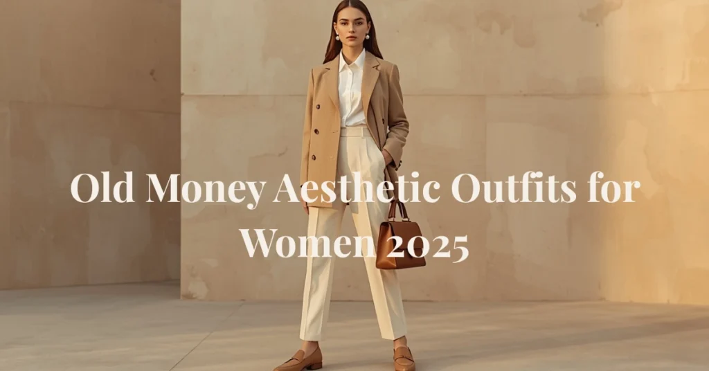 old money aesthetic outfits for women in neutral classy fashion