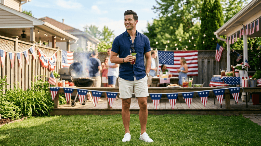 4th of July outfits for men 2026 — stylish patriotic looks for BBQ fireworks and summer celebrations