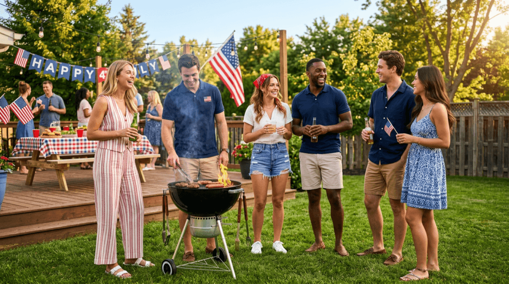 what to wear to a 4th of July BBQ 2026 casual outfit ideas for men and women